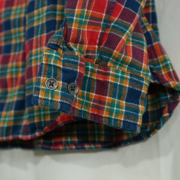 Woolrich Women’s Plaid Flannel Button Down Shirt L/G – Multicolor Tartan Check - Picture 6 of 9